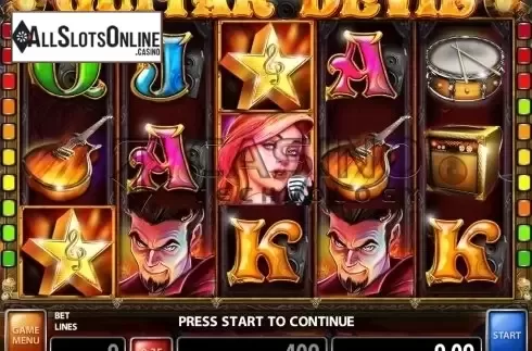 Game Workflow screen. Guitar Devil from Casino Technology