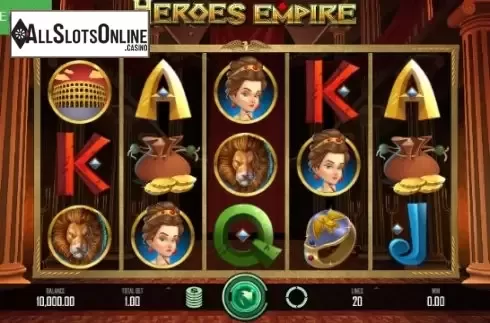 Reel Screen. Heroes Empire from Caleta Gaming