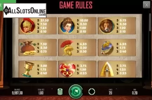 Max Screen. Heroes Empire from Caleta Gaming
