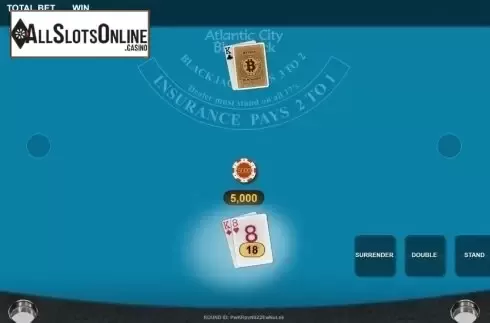 Reel screen. High Roller Atlantic City Blackjack from OneTouch