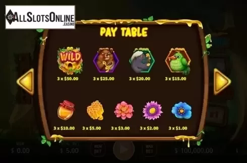 Paytable 2. Honey Money (KA Gaming) from KA Gaming