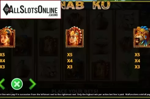 Paytable 1. Hunab Ku from Fils Game