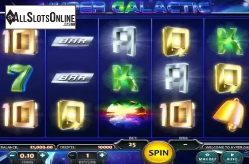 Reel Screen. Hyper Galactic from Nucleus Gaming