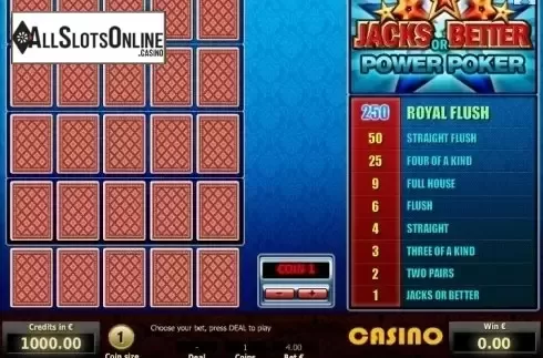 Game Screen 1. Jacks or Better 4 Hand Poker (Tom Horn Gaming) from Tom Horn Gaming