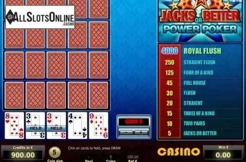 Game Screen 2. Jacks or Better 4 Hand Poker (Tom Horn Gaming) from Tom Horn Gaming