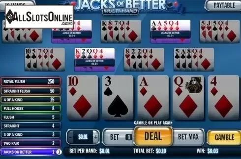 Game Screen. Jacks or Better MH (NetEnt) from NetEnt