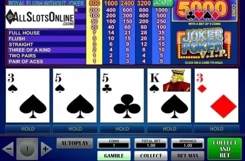 Game Screen. Joker Poker VIP (iSoftBet) from iSoftBet