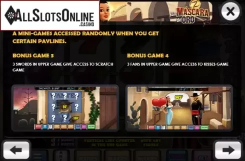 Paytable 4. La Mascará de Oro from MGA