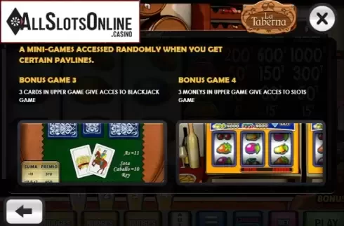 Paytable 4. La Taberna from MGA