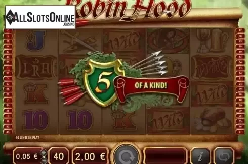 Bonus screen. Lady Robin Hood from Bally