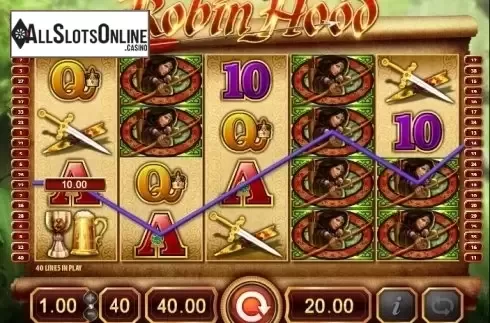 Win screen. Lady Robin Hood from Bally