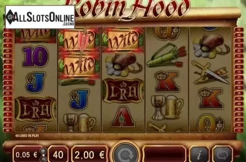 Random Wild screen. Lady Robin Hood from Bally