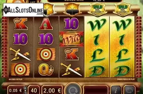 Sticky Wilds screen. Lady Robin Hood from Bally