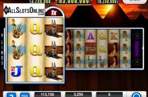 Reels screen. Lady of Egypt from WMS