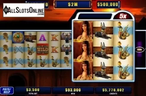 Win screen. Lady of Egypt from WMS