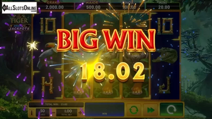 Big Win. Legacy of the Tiger from Playtech Origins