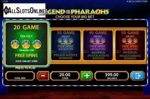 Screen 5. Legend of the Pharaohs from Barcrest
