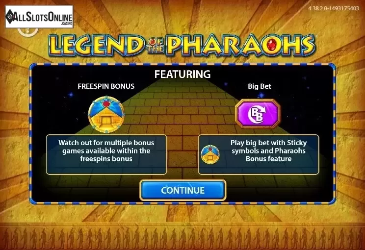 Screen 1. Legend of the Pharaohs from Barcrest