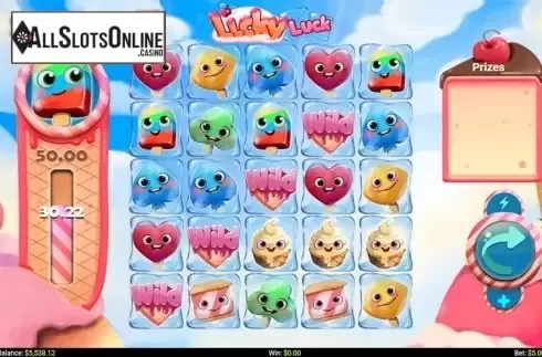 Reels screen. Licky Luck from Mobilots