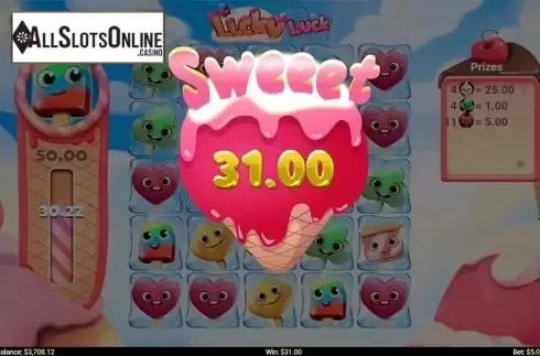 Wiin screen. Licky Luck from Mobilots