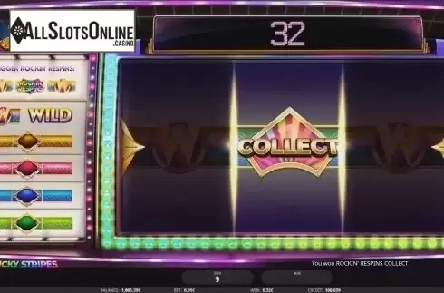 Win Screen. Lucky Stripes from iSoftBet