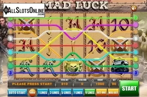 Reels screen. MadLuck from GameX