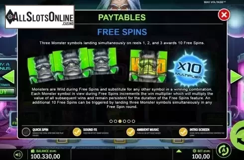 FS feature screen