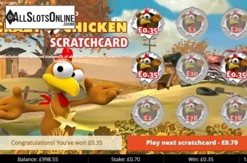 Win Screen 4. Moorhuhn Scratchcard from Gluck Games