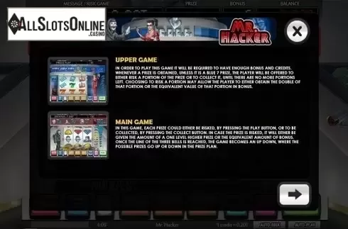 Paytable 1. Mr.Hacker from MGA