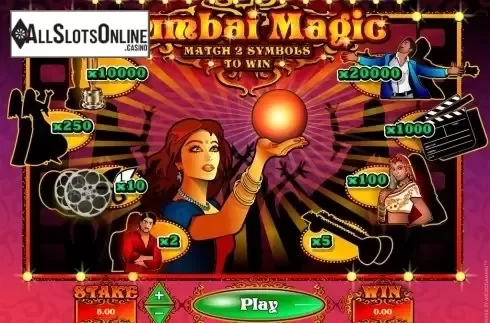 Game field screen. Mumbai Magic from Microgaming