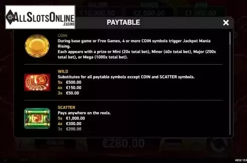 Special symbols screen