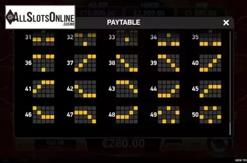 Paylines screen 2