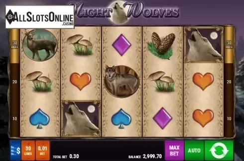 Screen 1. Night Wolves from Gamomat