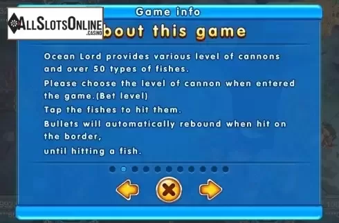 Paytable 2. Ocean Lord from Dragoon Soft
