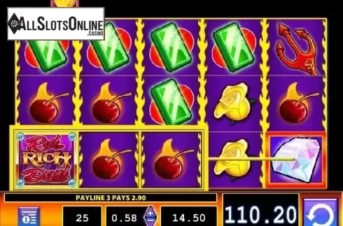 Wild Win screen. Reel Rich Devil from WMS