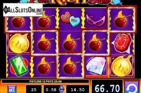 Win screen. Reel Rich Devil from WMS