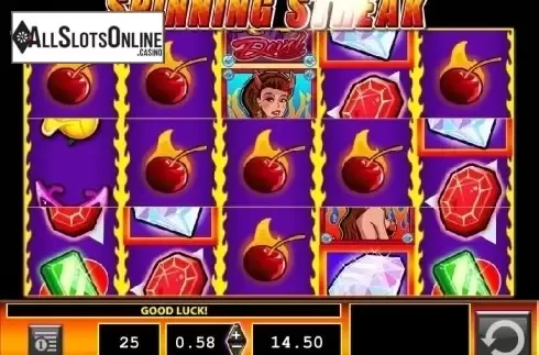 Respin Locking Win scren. Reel Rich Devil from WMS