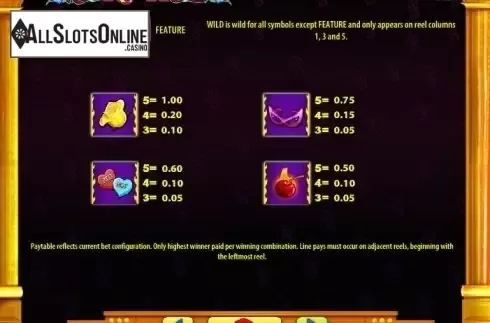 Paytable 2. Reel Rich Devil from WMS