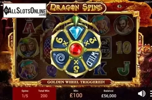 Golden Wheel screen. Reign of Gnomes from Revolver Gaming
