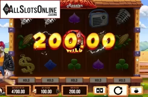Win Screen. Rock n Roll Rooster from SYNOT