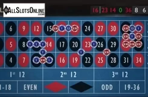 Game Screen. RouletteS (Green Tube) from Greentube