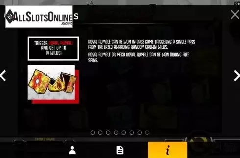 Royal rumble feature screen