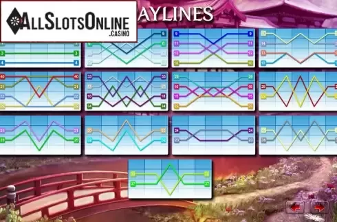 Paylines. Samurai Princess from Lightning Box