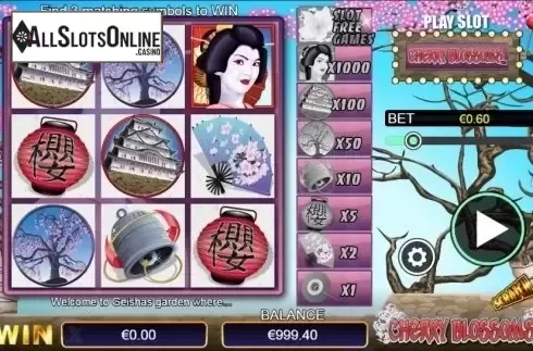 Reel screen. Scratch Cherry Blossoms from NextGen