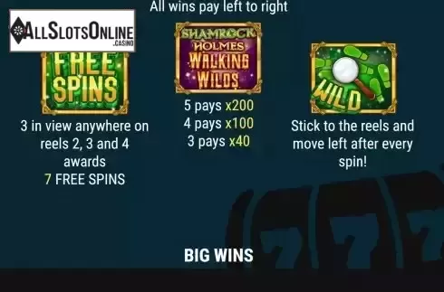 Paytable screen