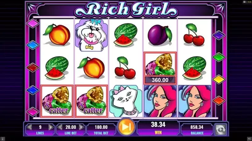 She's a Rich Girl slot screenshot 2