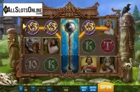 Win Screen. Slavs from Evoplay Entertainment