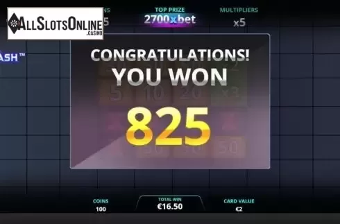 Win screen. SnatchXCash from Skywind Group