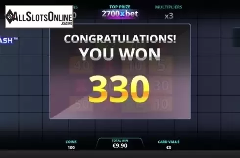 Win screen 2. SnatchXCash from Skywind Group