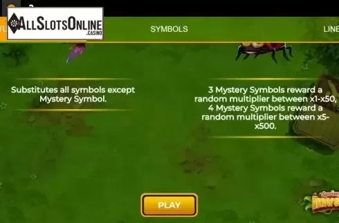 Paytable 2. Spring Invaders from Spinmatic